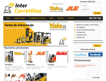 Tablet Screenshot of intercarretillas.com